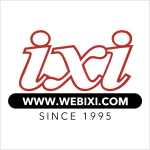 Brand logo for Webixi: red stylized 'ixi' above a black rounded banner reading 'WWW.WEBIXI.COM' with 'SINCE 1995' beneath.